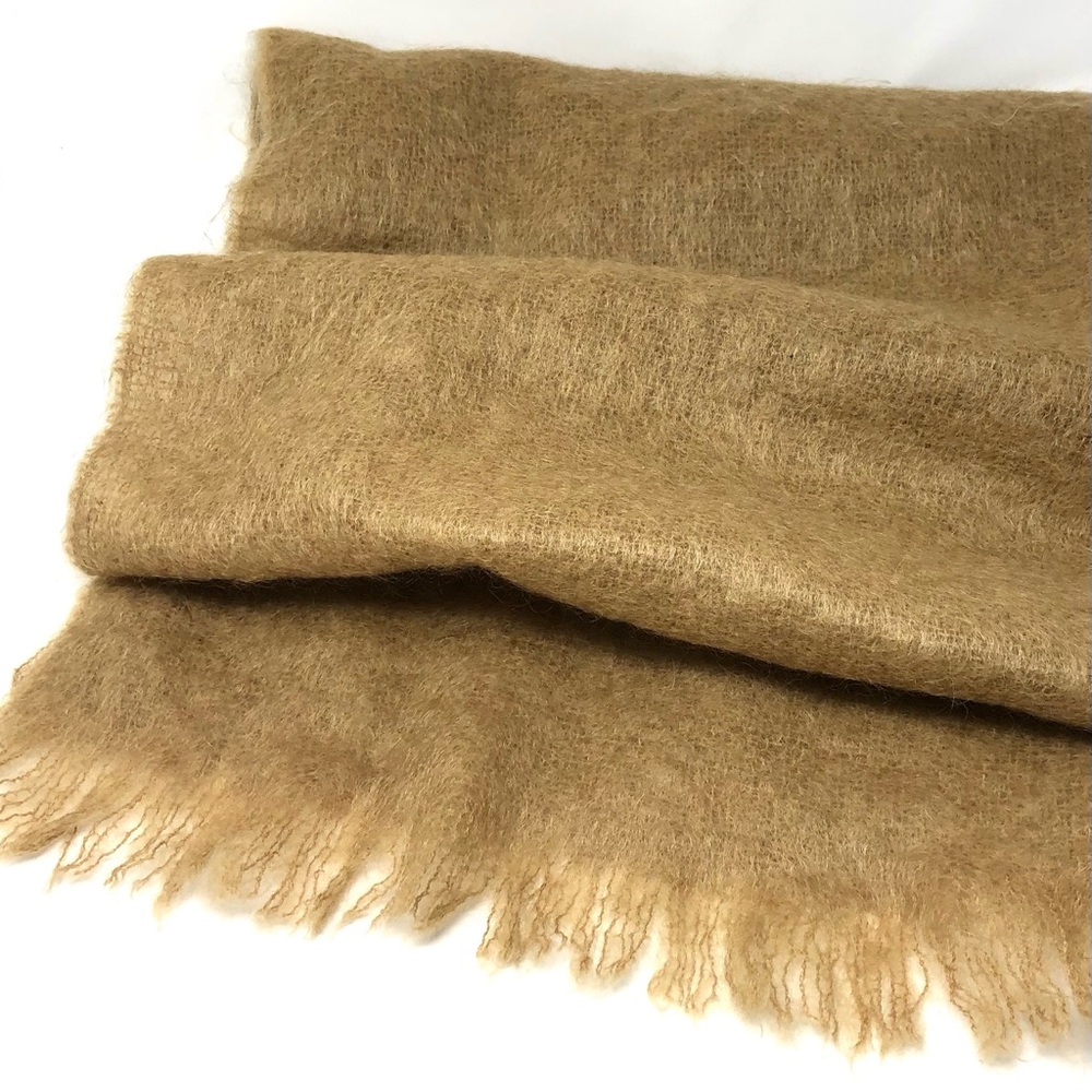 Made in Scotland mohair vintage scarf by Hand Acraft - 69" (w/fringe) L x 18” W